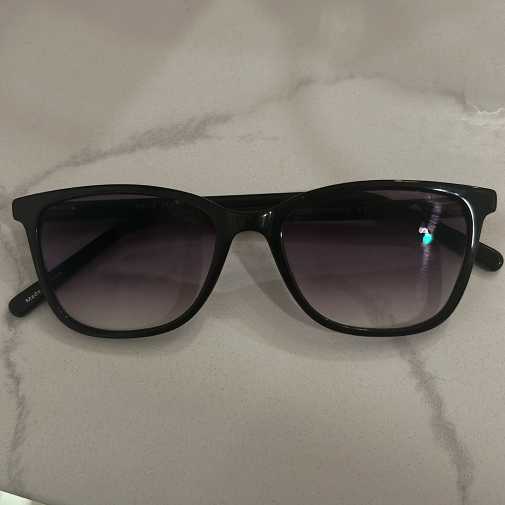 Halle Black Sunglasses with Fade Lenses